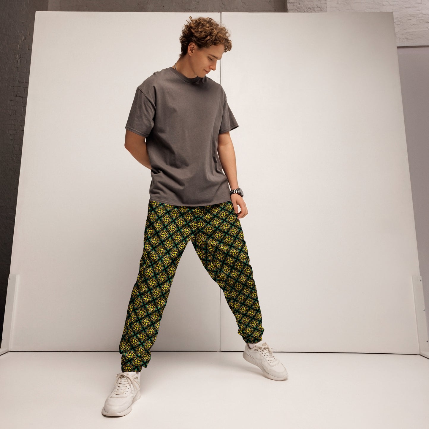 Happy Trippy Yellow Unisex Track Pants