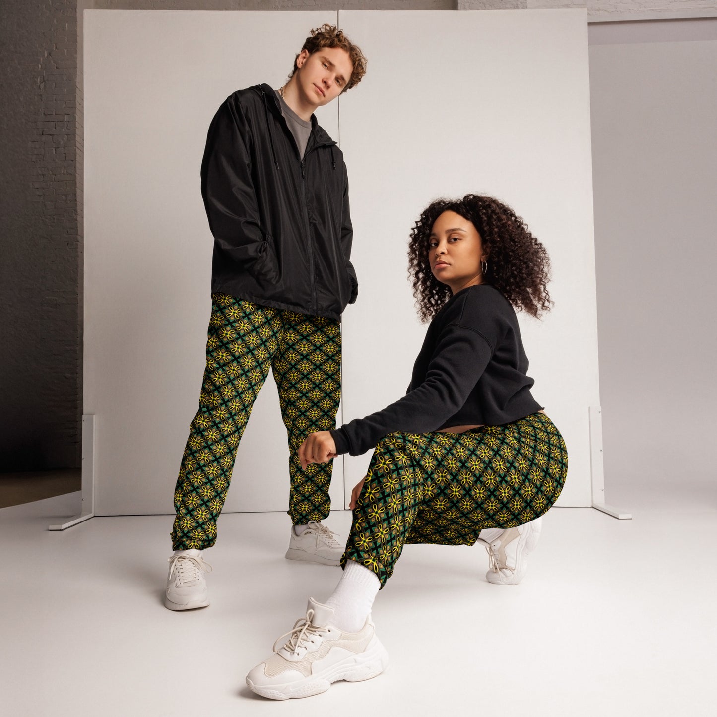 Happy Trippy Yellow Unisex Track Pants