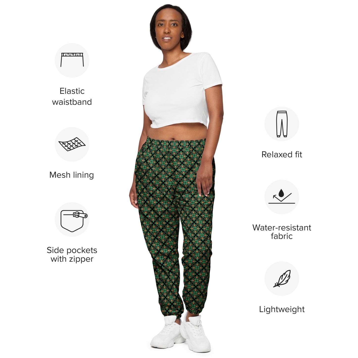 Happy Trippy Green Unisex Track Pants