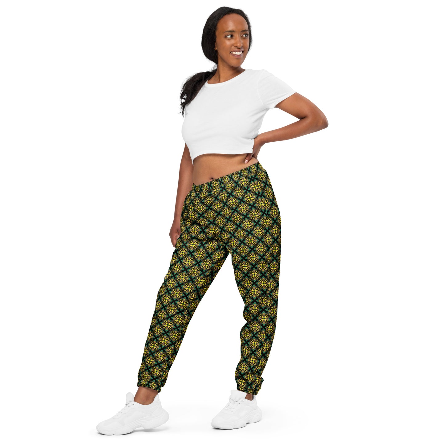 Happy Trippy Yellow Unisex Track Pants