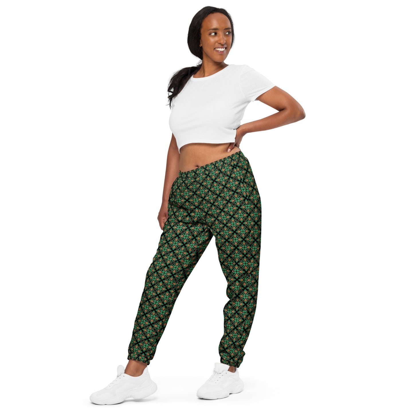 Happy Trippy Green Unisex Track Pants