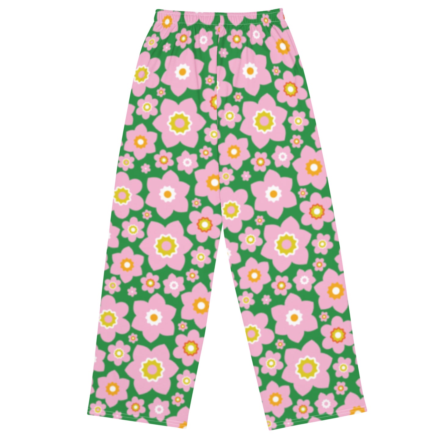 Garden Love Green Unisex Wide Leg Pants