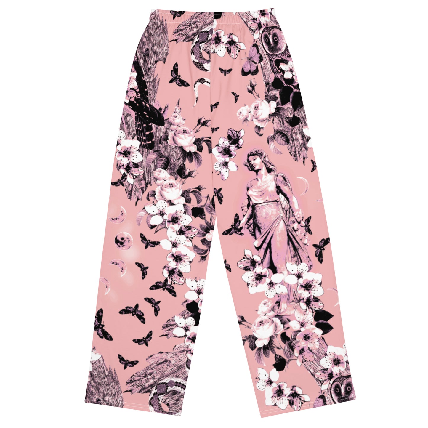 Woodland Fantasy Pink Unisex Wide Leg Pants