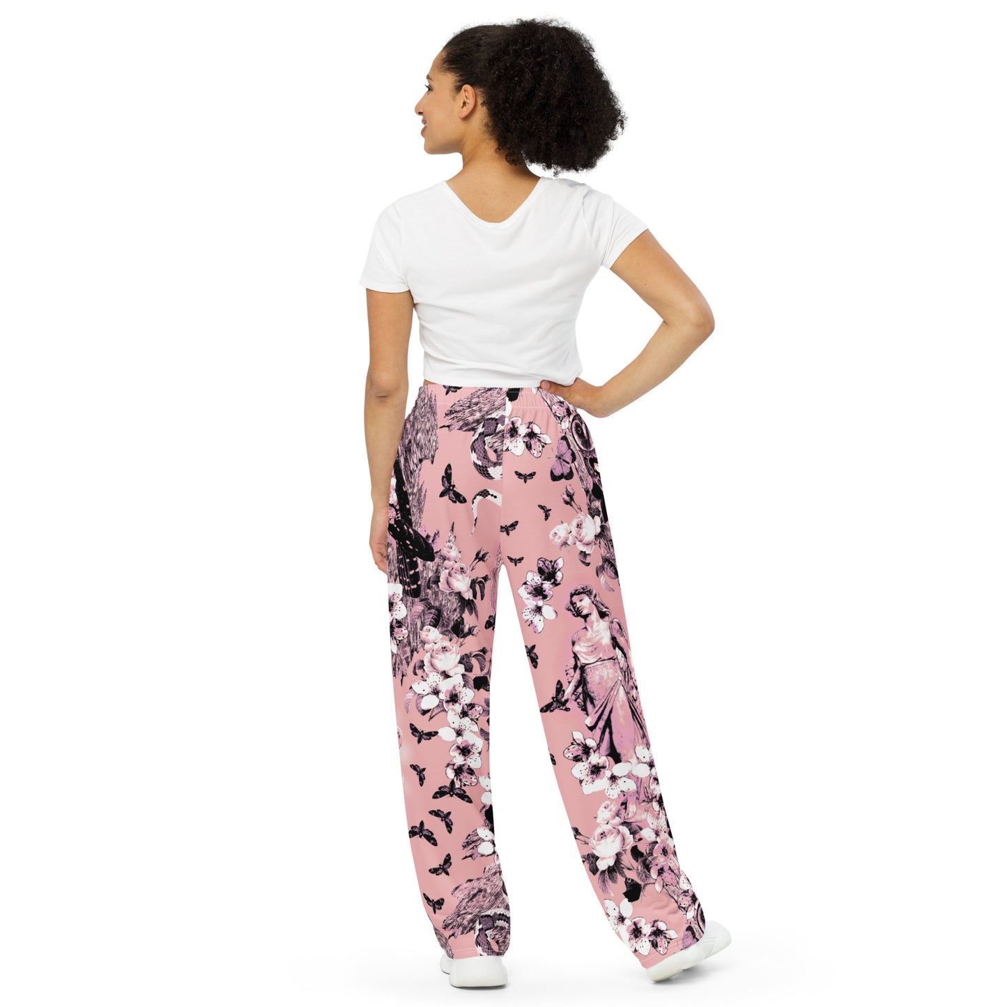 Woodland Fantasy Pink Unisex Wide Leg Pants