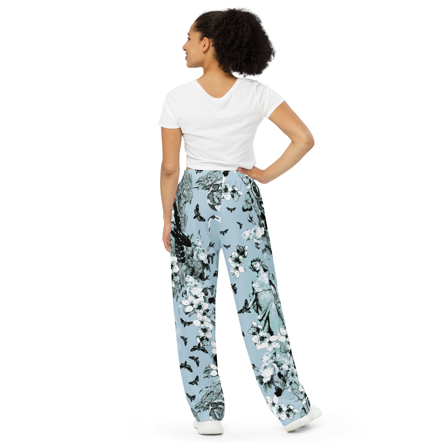 Woodland Fantasy Blue Unisex Wide Leg Pants