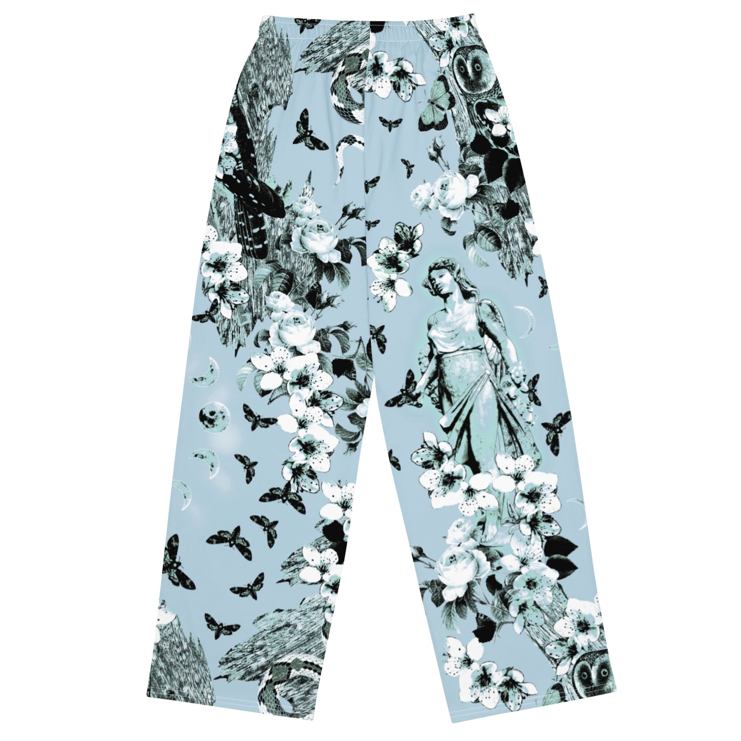 Woodland Fantasy Blue Unisex Wide Leg Pants