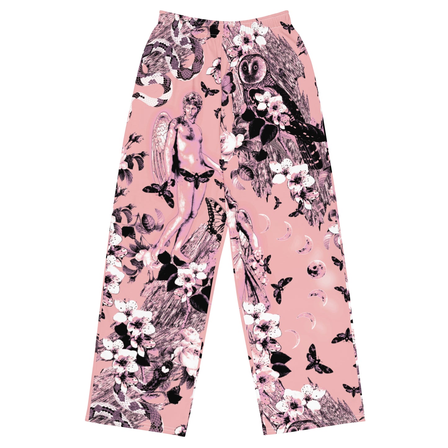 Woodland Fantasy Pink Unisex Wide Leg Pants