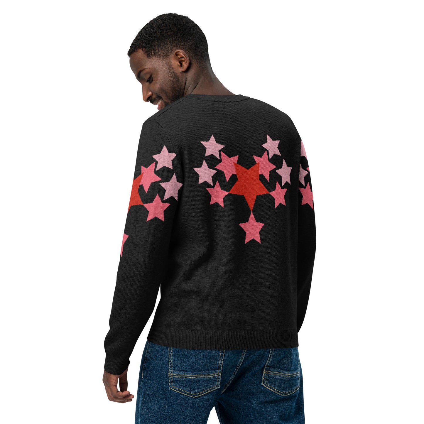 Stars Knitted Crew Neck Sweater