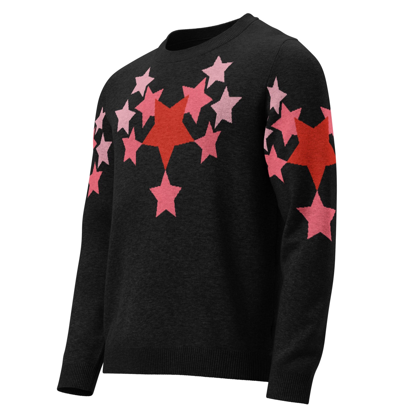 Stars Knitted Crew Neck Sweater