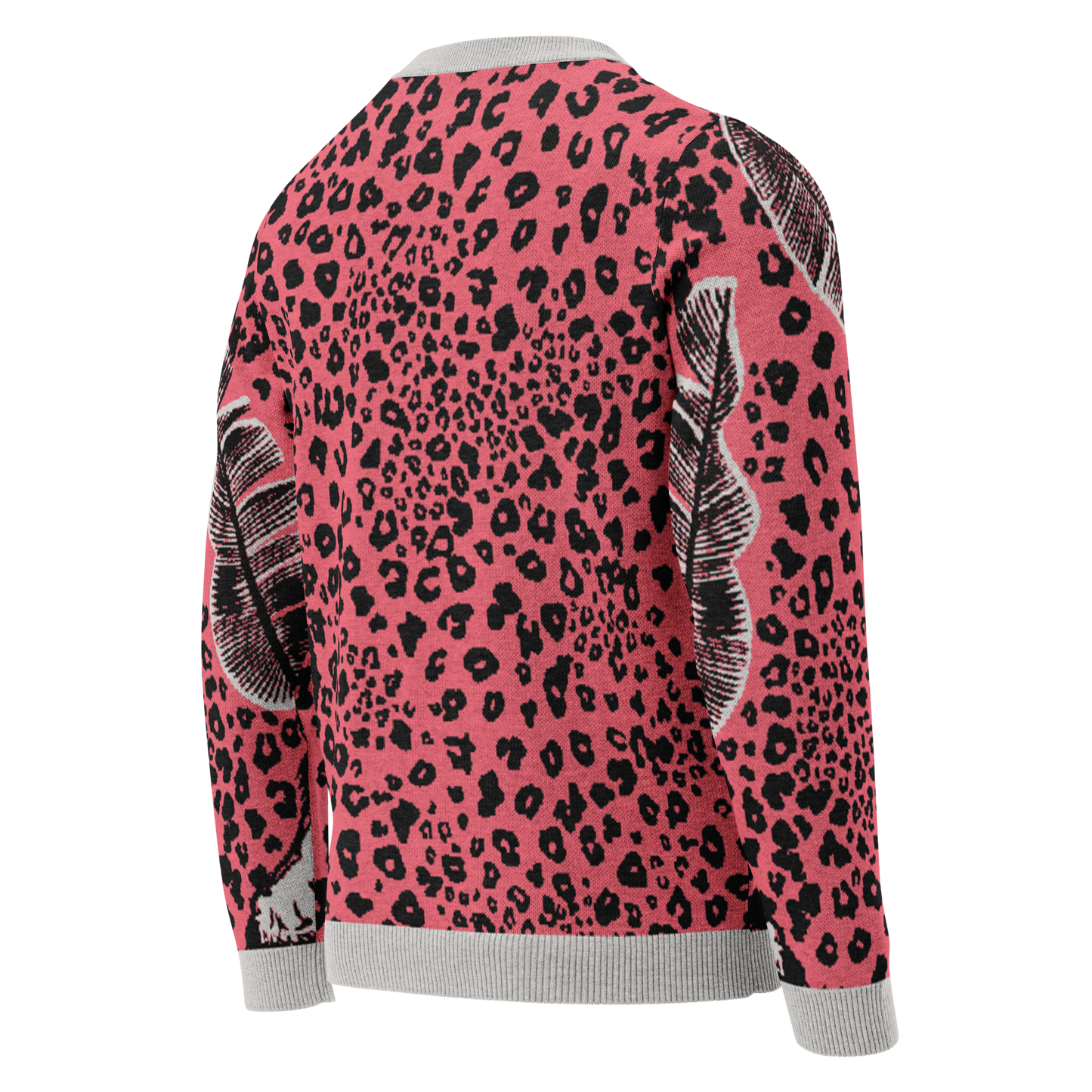 Tiger - Pink - Knitted Crew Neck Sweater